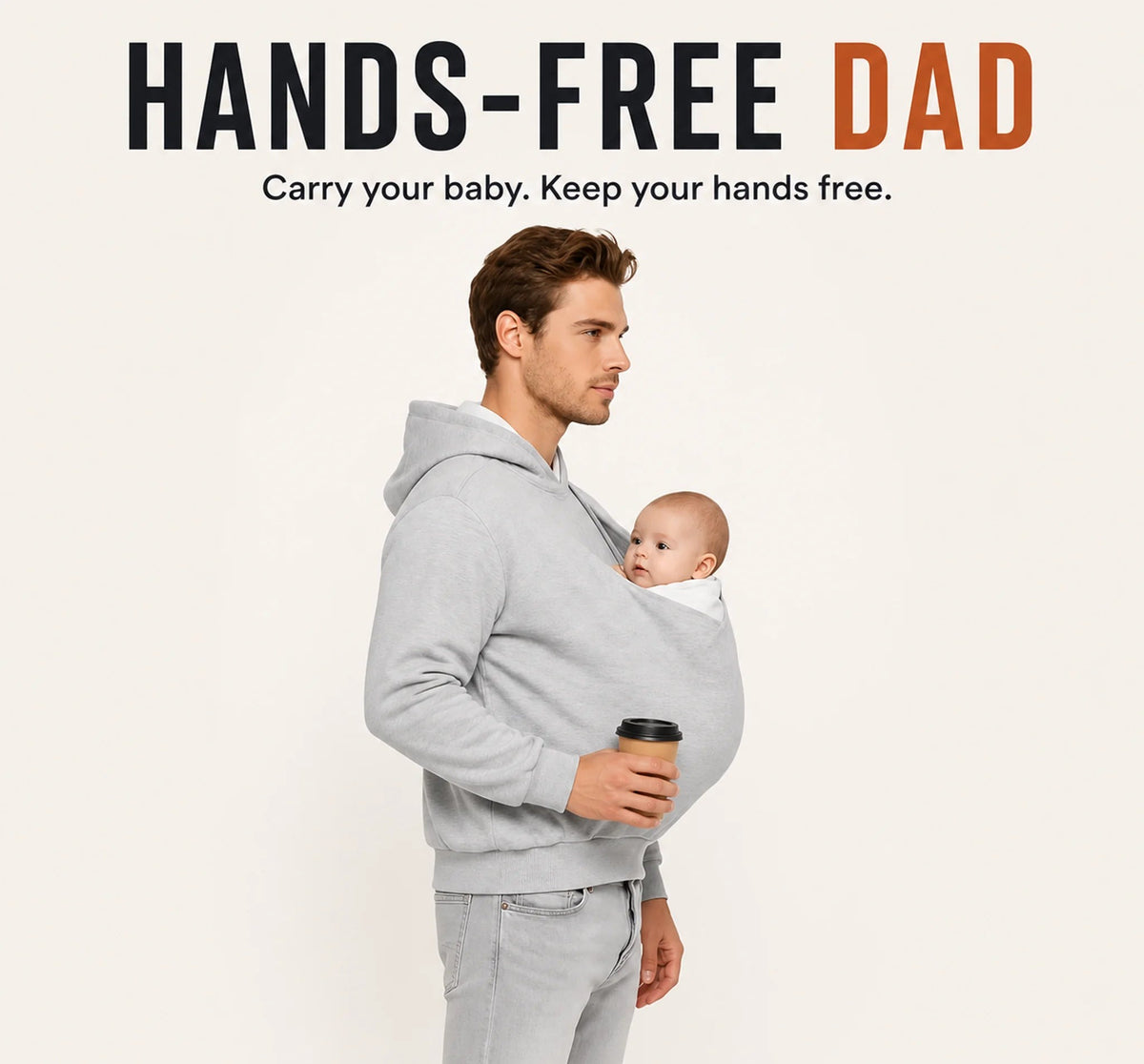 Hands-free dad: carry your baby, keep your hands free
