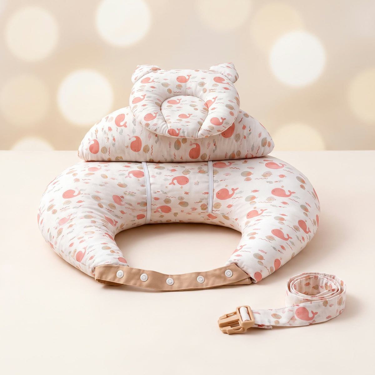 Peach Whale set